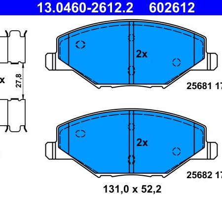 KLOCKI HAMULCOWE PRZOD  SKODA FABIA II 07- 13.0460-2612.2