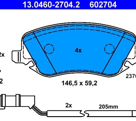 KLOCKI HAMULCOWE PRZOD  LANCIA THESIS 02- 13.0460-2704.2
