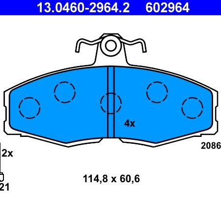 KLOCKI HAMULCOWE PRZOD  SKODA FAVORIT, FELICIA 13.0460-2964.2