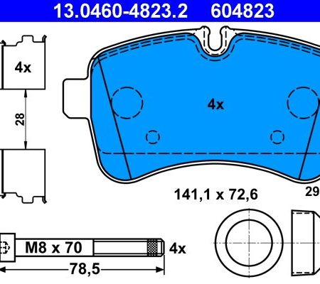 KLOCKI HAMULCOWE TYL  IVECO DAILY III 06- 13.0460-4823.2