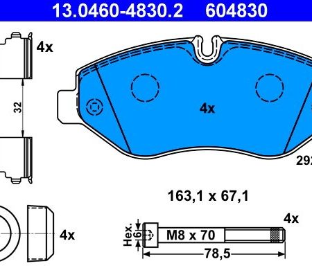 KLOCKI HAMULCOWE PRZOD  IVECO DAILY IV 06- 13.0460-4830.2