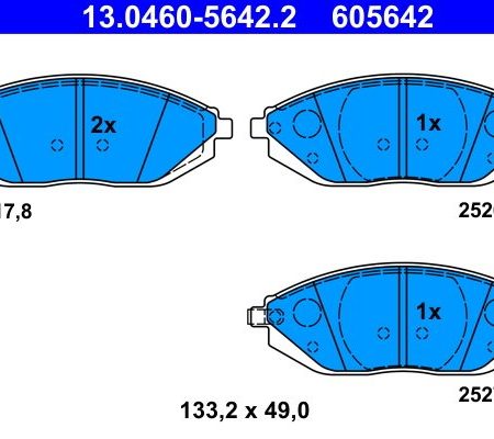 KLOCKI HAMULCOWE PRZOD  CHEVROLET SPARK 10- 13.0460-5642.2