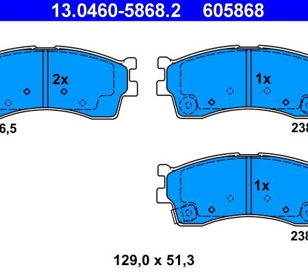 KLOCKI HAMULCOWE PRZOD  KIA RIO 02-05 13.0460-5868.2