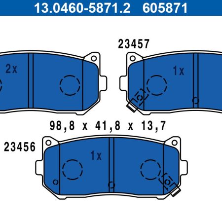 KLOCKI HAMULCOWE TYL  KIA CARENS II 02-06 13.0460-5871.2