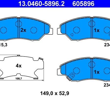KLOCKI HAMULCOWE PRZOD  KIA SPORTAGE -04 13.0460-5896.2