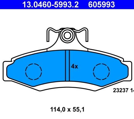 KLOCKI HAMULCOWE TYL  DAEWOO NUBIRA, LEGANZA 13.0460-5993.2