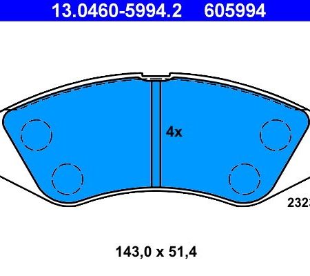 KLOCKI HAMULCOWE PRZOD  DAEWOO NUBIRA, LEGANZA 13.0460-5994.2