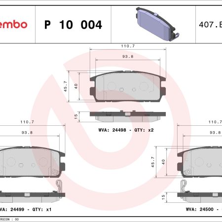 KLOCKI HAMULCOWE  CHEVROLET CAPTIVA P 10 004