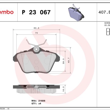 KLOCKI HAMULCOWE TYL  ALFA ROMEO 156 P 23 067