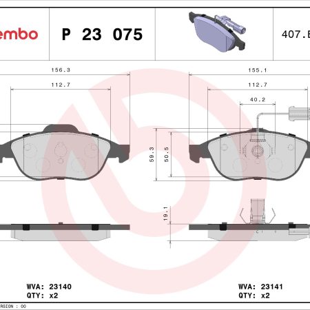 KLOCKI HAMULCOWE  ALFA ROMEO 156 P 23 075