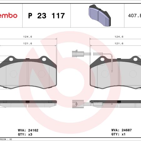KLOCKI HAMULCOWE  ALFA ROMEO MITO P 23 117