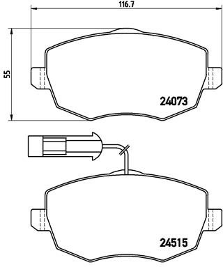 KLOCKI HAMULCOWE  LANCIA YPSILON 03- P 23 128