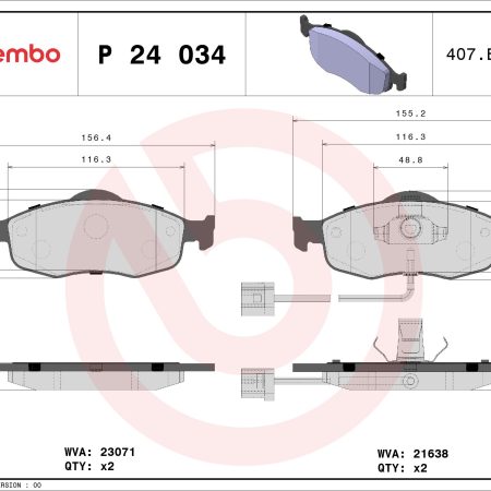 KLOCKI HAMULCOWE  FORD MONDEO 93- Z CZ P 24 034