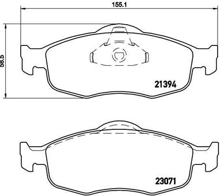 KLOCKI HAMULCOWE  FORD MONDEO 93- BEZ P 24 037