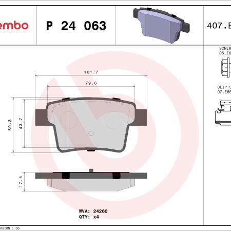 KLOCKI HAMULCOWE  FORD MONDEO III P 24 063