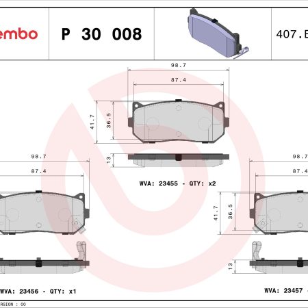 KLOCKI HAMULCOWE  KIA CARENS I P 30 008