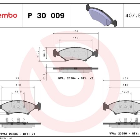 KLOCKI HAMULCOWE  KIA SEPHIA P 30 009