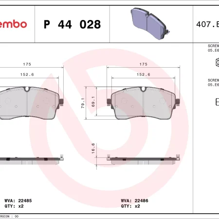 KLOCKI HAMULCOWE PRZOD P 44 028