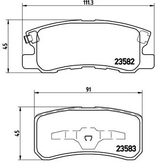 KLOCKI HAMULCOWE  MITSUBISHI GRANDIS P 54 031