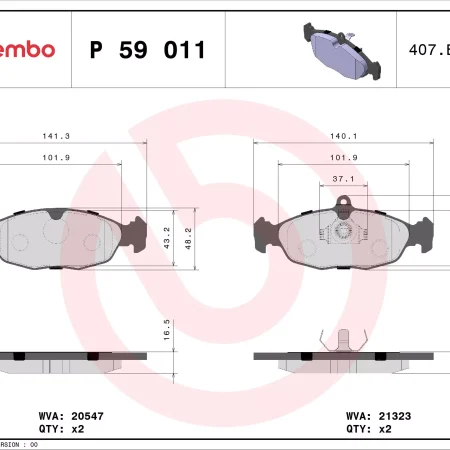 KLOCKI HAMULCOWE  DAEWOO LANOS P 59 011