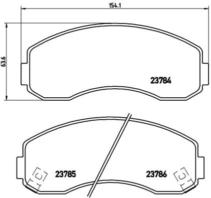 KLOCKI HAMULCOWE  KIA K2500 03- P 99 003