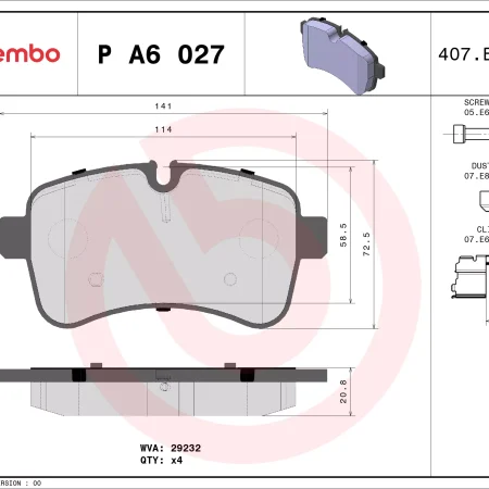 KLOCKI HAMULCOWE TYL  IVECO DAILY III P A6 027
