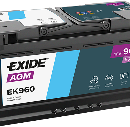 AKUMULATOR EXIDE 96AH 850A AGM 12V EK960