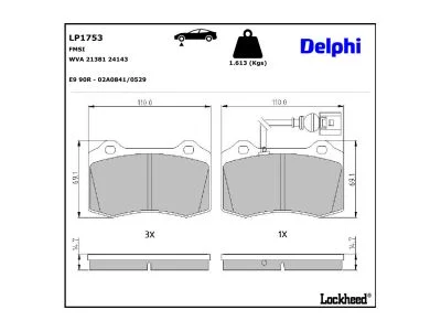 KLOCKI HAMULCOWE  SEAT LEON LP1753