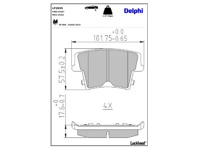 KLOCKI HAMULCOWE  CHRYSLER 300 LP2035