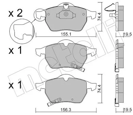 KLOCKI HAMULCOWE  SAAB 9-3 98- ,9-5 97- 22-0118-1