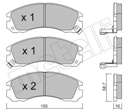 KLOCKI HAMULCOWE  MITSUBISHI SPACE WAGON 98-01 22-0134-0
