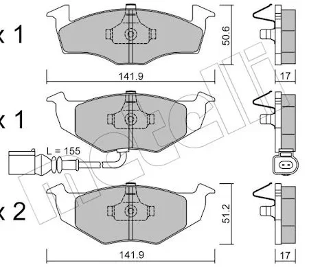 KLOCKI HAMULCOWE  SKODA FABIA 99- CZUJ 22-0206-3