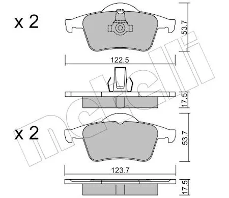 KLOCKI HAMULCOWE TYL  VOLVO S60 S80 98- 22-0348-0