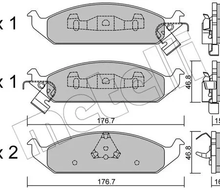 KLOCKI HAMULCOWE  CHRYSLER STRATUS 95-01 22-0355-0