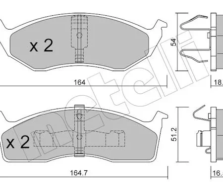 KLOCKI HAMULCOWE  CHRYSLER 300M 00- 22-0356-0