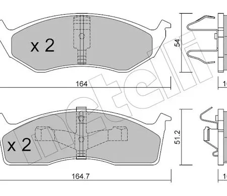 KLOCKI HAMULCOWE  CHRYSLER VOYAGER 95-01 22-0356-1
