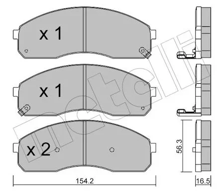 KLOCKI HAMULCOWE  KIA CARNIVAL II 01- 22-0374-0