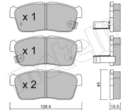 KLOCKI HAMULCOWE  SUZUKI IGNIS 00-03 22-0415-0