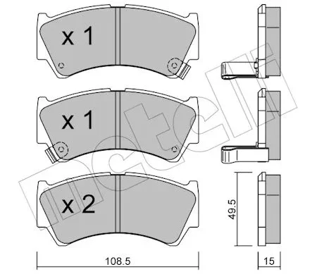 KLOCKI HAMULCOWE  SUZUKI BALENO 99- 22-0436-0