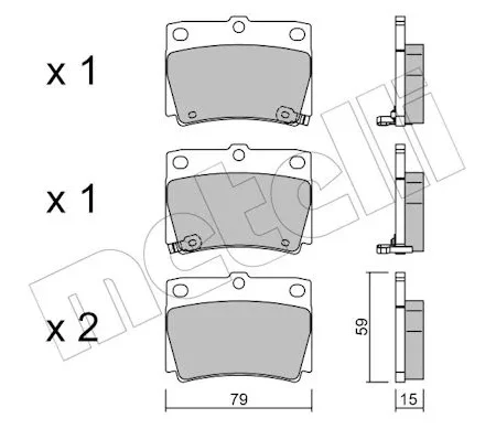 KLOCKI HAMULCOWE TYL  MITSUBISHI PAJERO 98-00 22-0484-0