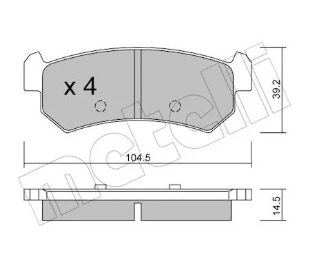KLOCKI HAMULCOWE TYL  DAEWOO LACETTI 04- 22-0511-0