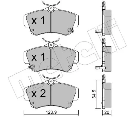 KLOCKI HAMULCOWE  CHRYSLER PT CRUISER 00-10 22-0521-0
