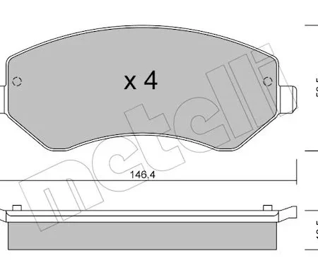 KLOCKI HAMULCOWE  CHRYSLER VOYAGER 00- K.15 22-0524-0