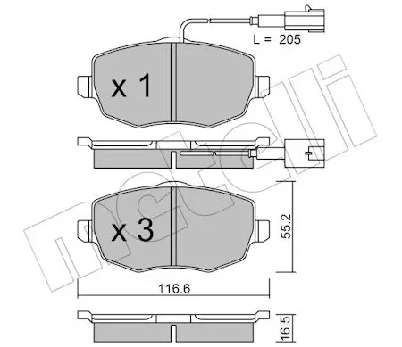 KLOCKI HAMULCOWE  LANCIA YPSILON 03- 22-0528-1