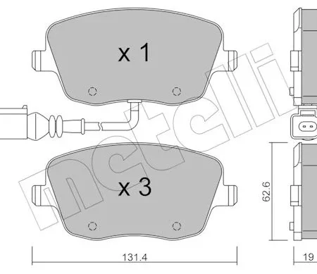 KLOCKI HAMULCOWE  SKODA VW POLO 01- CZUJ 22-0547-1