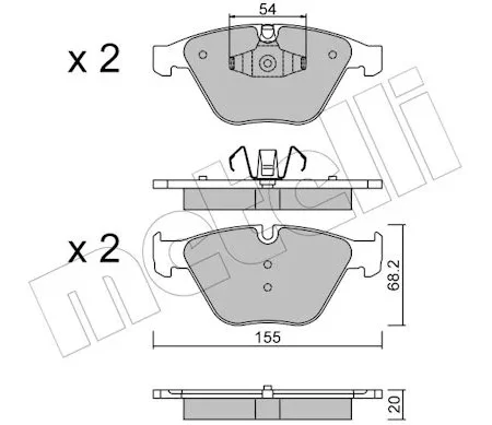 KLOCKI HAMULCOWE  BMW 3 E90 05-10 22-0558-6