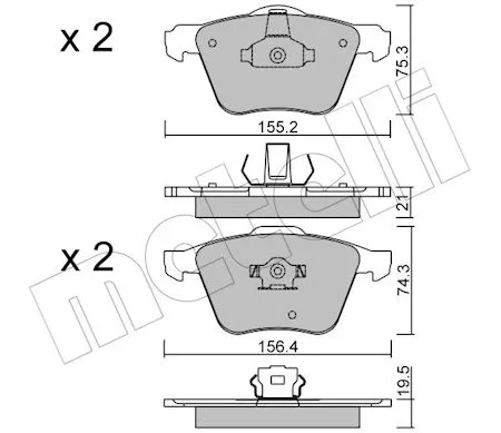 KLOCKI HAMULCOWE  VOLVO XC90 02- K.17 22-0599-0
