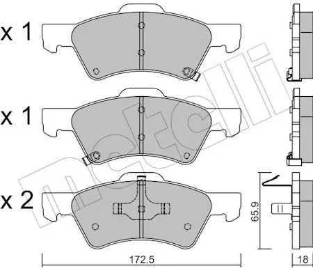 KLOCKI HAMULCOWE  CHRYSLER VOYAGER 01- K.16 22-0623-0