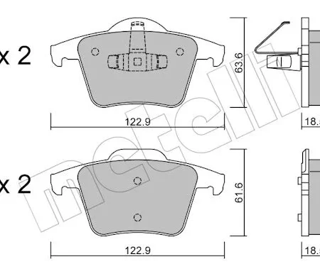 KLOCKI HAMULCOWE TYL  VOLVO XC90 02- 22-0688-0