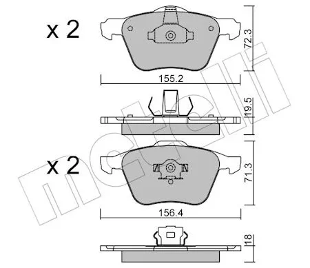 KLOCKI HAMULCOWE  VOLVO XC90 02- K.16 22-0833-0